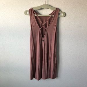 RVCA dress coverup, T-shirt material rose pink XS